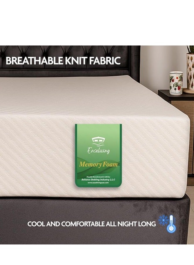 EASELIVING Memory Foam Mattress - 160 x 200 x 20 cm | Plush Spring-Free Mattress with Pressure Relief | Breathable Zip Cover, Adaptive Foam Base | Ideal for Side Sleepers - Image 5