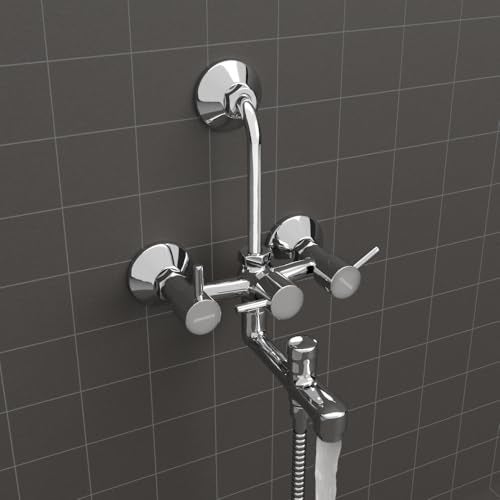 Johnson Bathrooms Johnson Coral Wall Mixer 3 in 1 with Bend Pipe | Bathroom Tap, Mixer Tap, Wall Mixer, Kitchen Faucet| Provision for Hot & Cold Water| 10 Years Warranty - Image 1