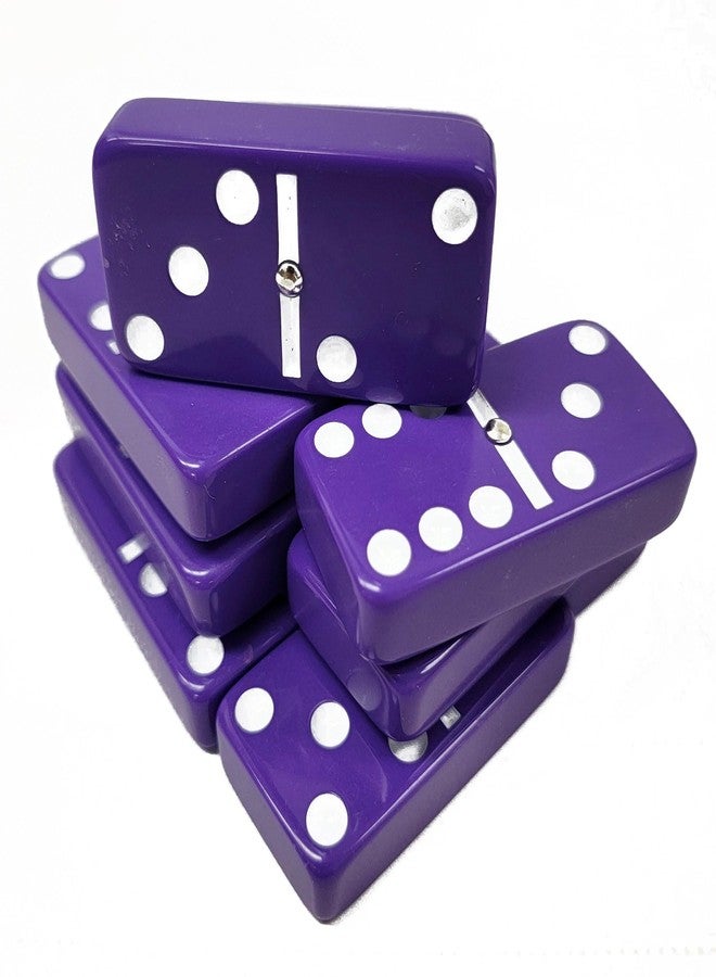 Marion Domino Double Six Purple Jumbo Tournament Professional Size with Spinners in Dovetail Sheesham Wood Box. - Image 4