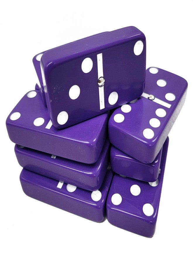 Marion Domino Double Six Purple Jumbo Tournament Professional Size with Spinners in Dovetail Sheesham Wood Box. - Image 5