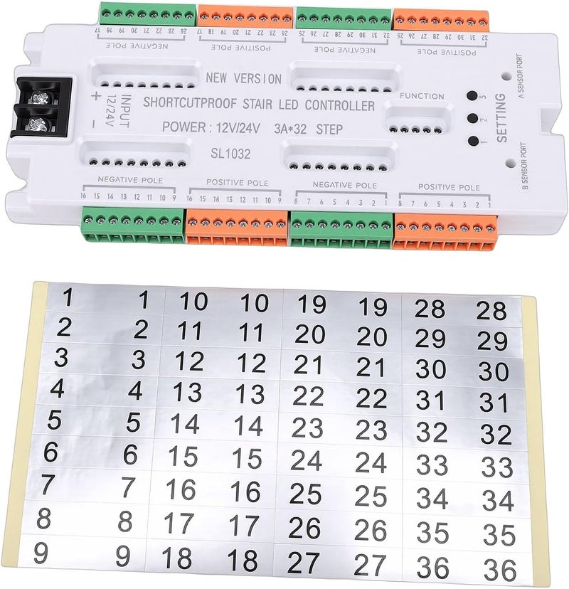 Generic Motion Sensor Automatic Staircase LED Controller with 32 Channel Customization for Step Lighting System - Image 1