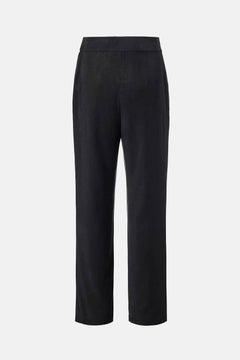 Tchibo Women Straight Leg Plain Casual Pants, Black  - Image 3