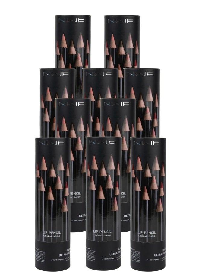 NWK 10 Sets Multicolour Lip Liner 12 Pieces - Image 1