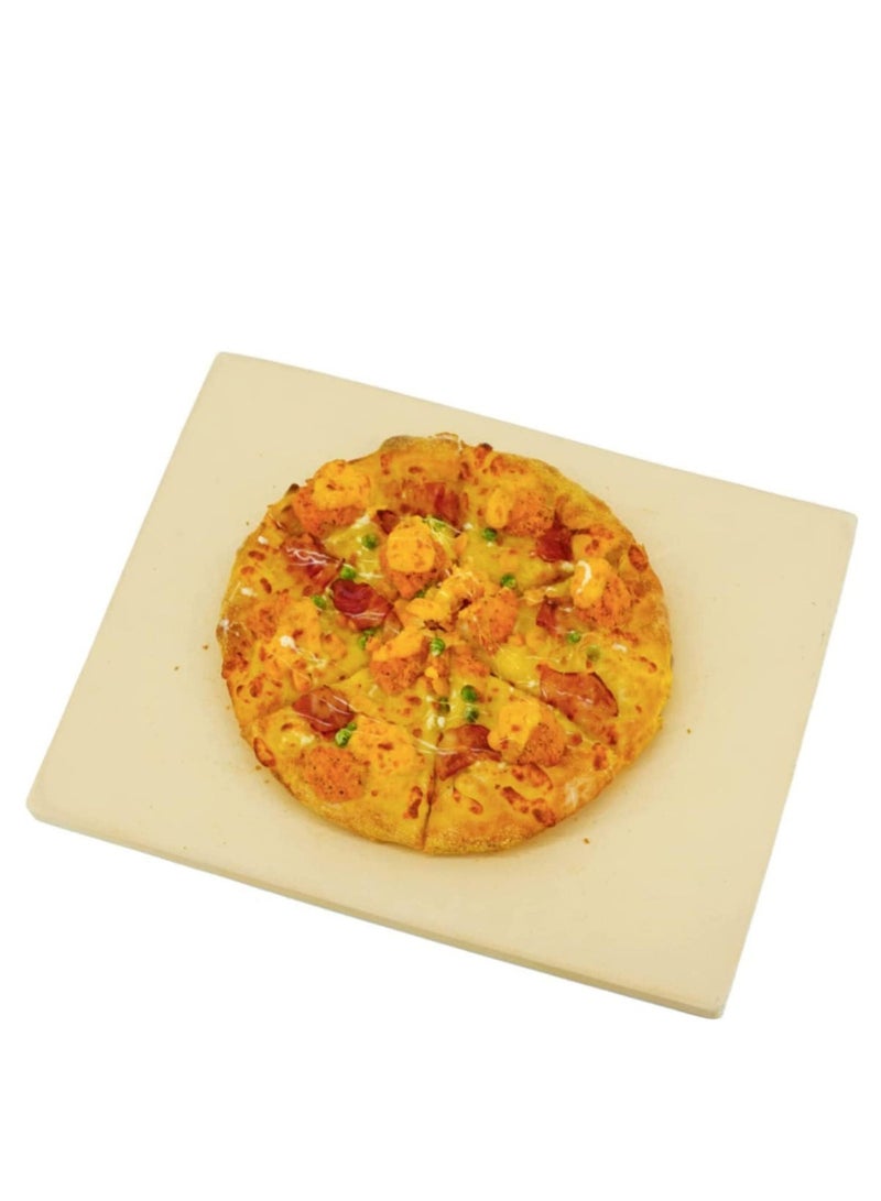 Pizza Stone for Oven and Grill Thick Cooking Stone Durable and Safe Baking Stone for Pizza Bread Pie BBQ - Image 1