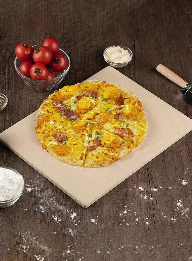 Pizza Stone for Oven and Grill Thick Cooking Stone Durable and Safe Baking Stone for Pizza Bread Pie BBQ - Image 2