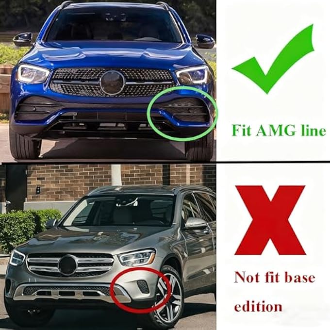 Sts.Ev01 STSEV01 Front Bumper Lip Splitter Spoiler Fit for Mercedes GLC 2020 2021 2022 X253/ C253/ GLC300/ 43 (AMG Line Model Only), 4pcs Air Dam Chin Body Kit Underbody Lip Accessories Gloss Black - Image 2