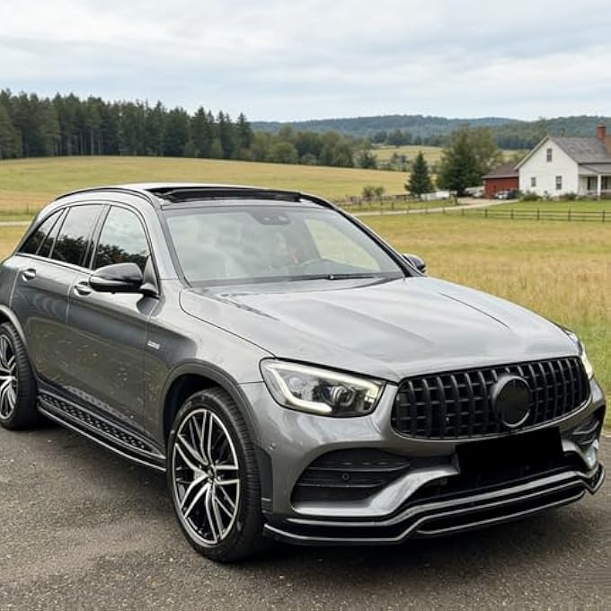 Sts.Ev01 STSEV01 Front Bumper Lip Splitter Spoiler Fit for Mercedes GLC 2020 2021 2022 X253/ C253/ GLC300/ 43 (AMG Line Model Only), 4pcs Air Dam Chin Body Kit Underbody Lip Accessories Gloss Black - Image 4