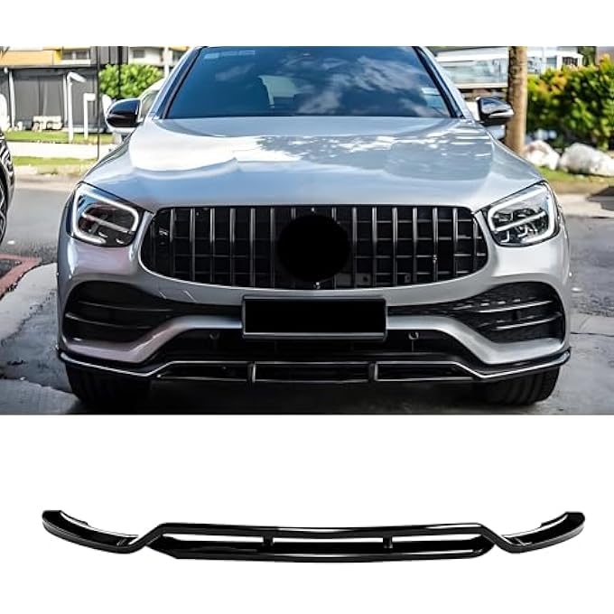 Sts.Ev01 STSEV01 Front Bumper Lip Splitter Spoiler Fit for Mercedes GLC 2020 2021 2022 X253/ C253/ GLC300/ 43 (AMG Line Model Only), 4pcs Air Dam Chin Body Kit Underbody Lip Accessories Gloss Black - Image 1