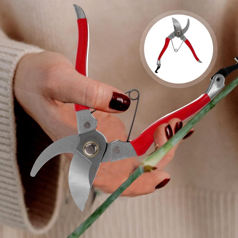VICASKY Bypass Pruning Shears Garden Scissors Manual Branch Cutter Non-slip Handle Heavy-duty Gardening Tool for Plant Trimming and Outdoor Garden Use - Image 4
