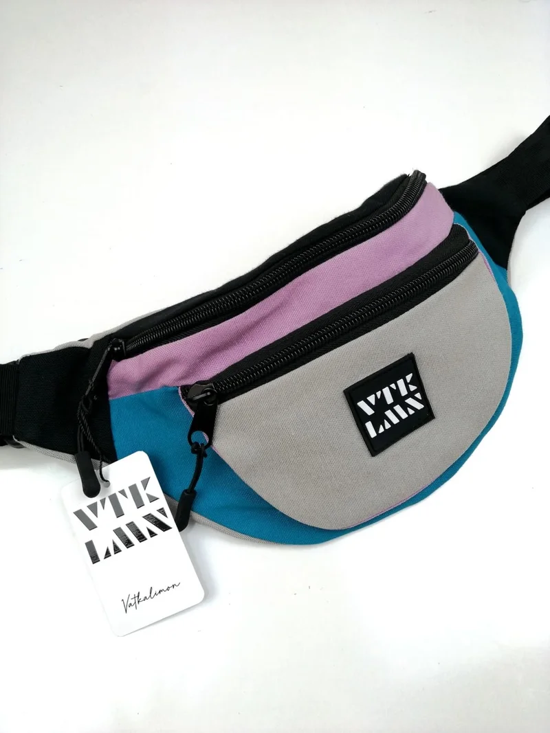 Vatkalimon Colored Gray Shoulder and Waist Bag