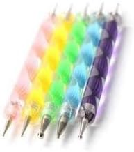 Boolavard Set of 5 Multi Coloured Swirl Double Ended Nail Art DottingMarbleizing tools 100 Lint Free Nail Wipes