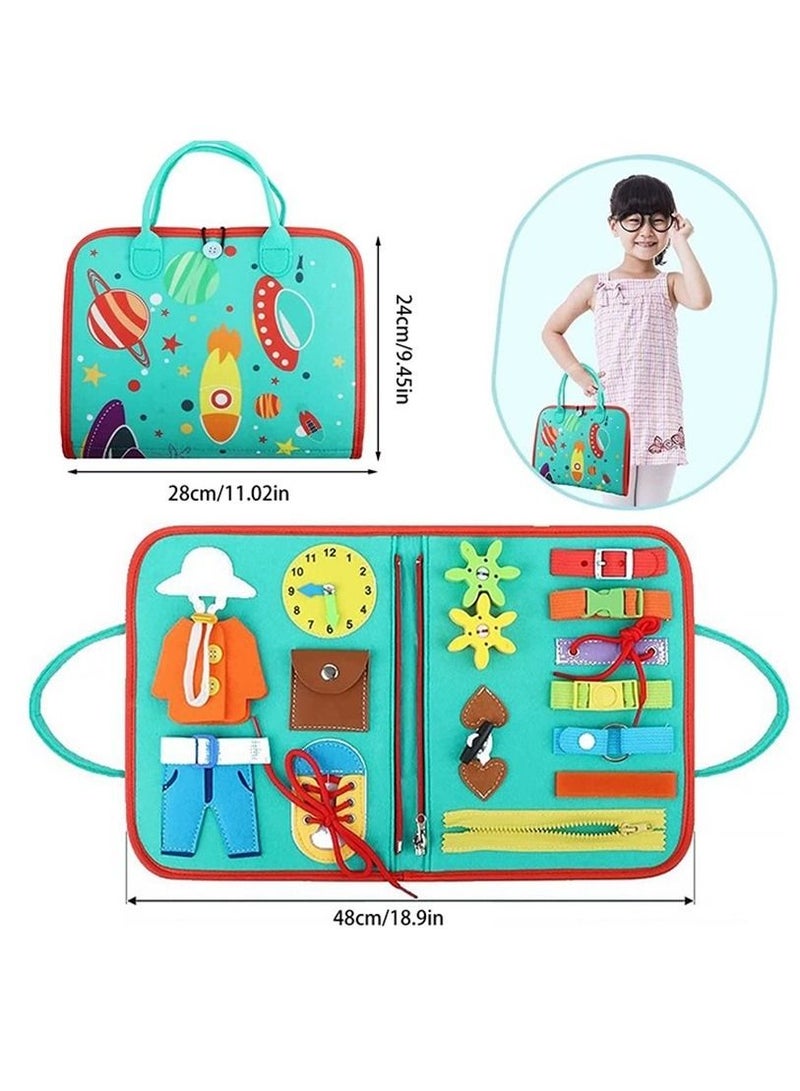 Generic non woven Activity learning sensory Life basic skills kids boys and girl develops felt busy board  - Image 5