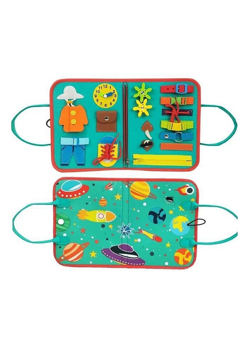 Generic non woven Activity learning sensory Life basic skills kids boys and girl develops felt busy board  - Image 1