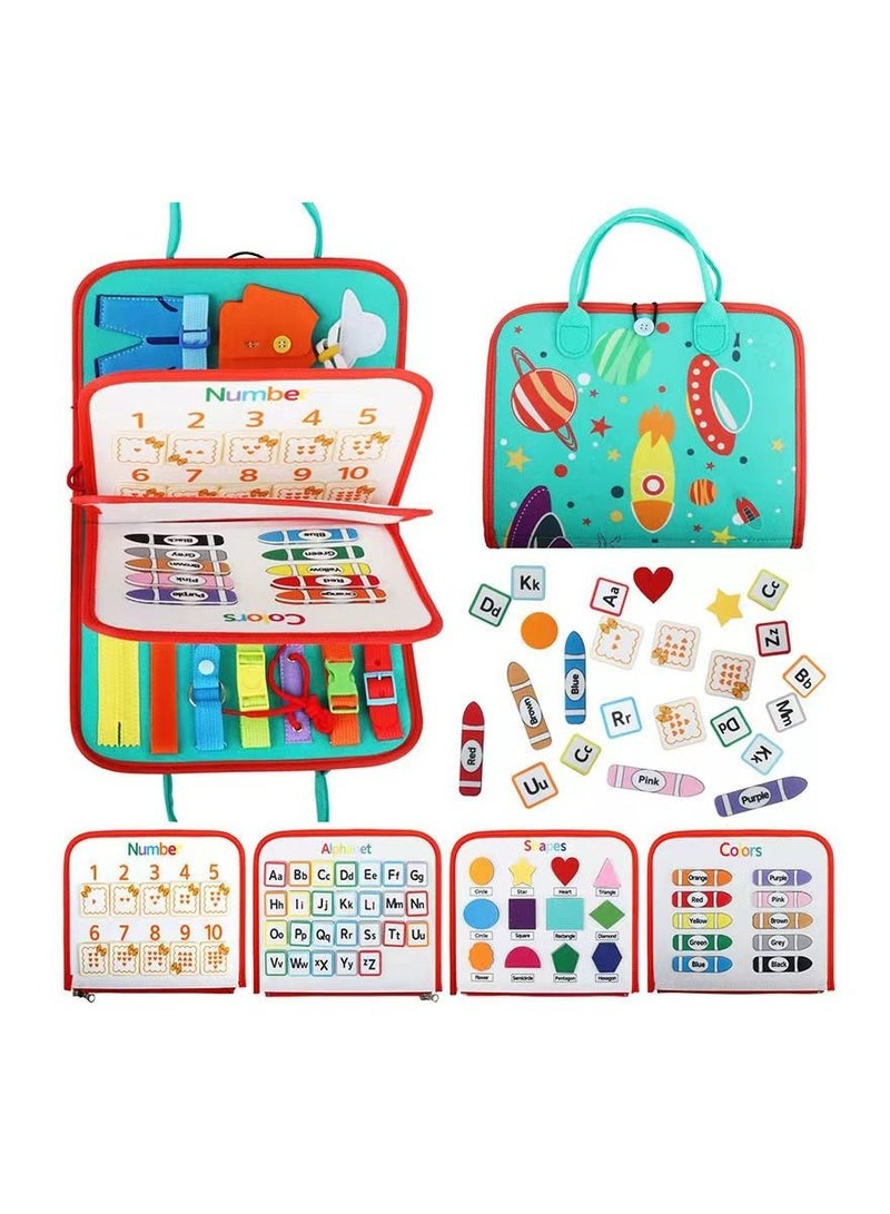 Generic non woven Activity learning sensory Life basic skills kids boys and girl develops felt busy board  - Image 3