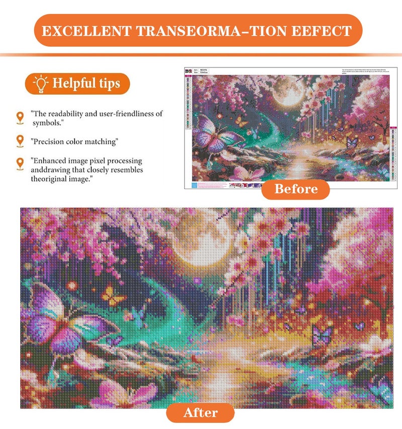 igoodom Large Diamond Painting, Landscape Large Diamond Art Kits for Adults, Full Drill Round Big Diamond Painting, DIY Gem Art and Crafts for Home Wall Decor Gift 27.5 X 15.7inch - Image 2