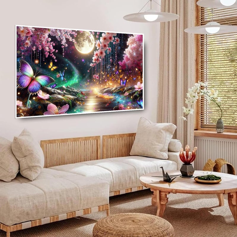 igoodom Large Diamond Painting, Landscape Large Diamond Art Kits for Adults, Full Drill Round Big Diamond Painting, DIY Gem Art and Crafts for Home Wall Decor Gift 27.5 X 15.7inch - Image 5