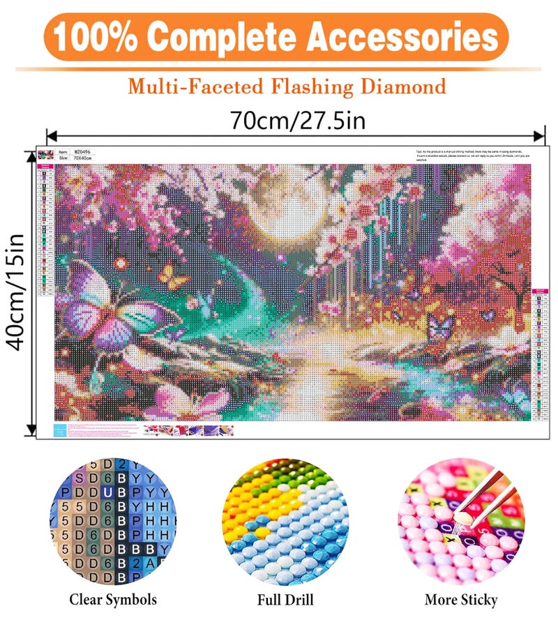 igoodom Large Diamond Painting, Landscape Large Diamond Art Kits for Adults, Full Drill Round Big Diamond Painting, DIY Gem Art and Crafts for Home Wall Decor Gift 27.5 X 15.7inch - Image 4