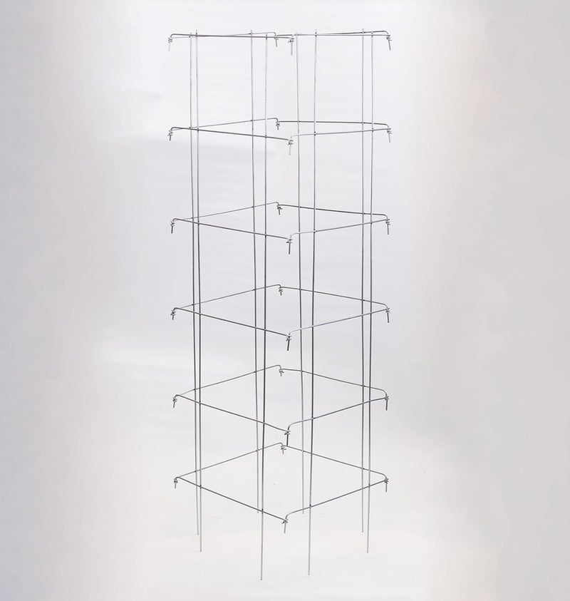 Burpee Medium Heavy Gauge Tomato 3 Cages for Plant Support in Garden 14 x 14 x 48 Silver - Image 1