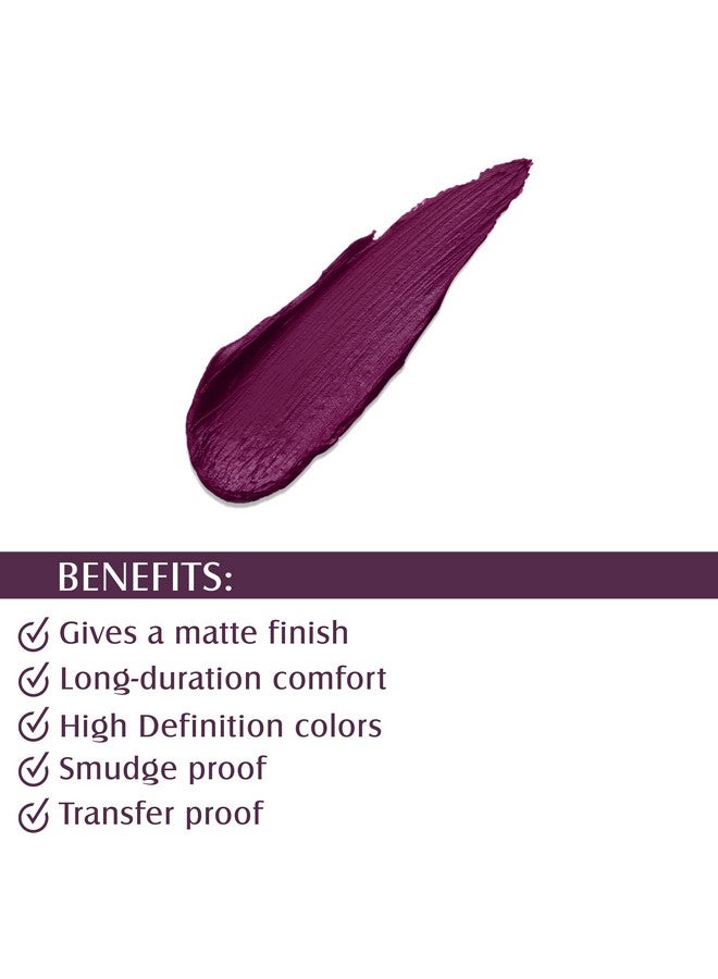 Glam 21 Long Lasting Non-Transfer Lipstick|Creamy Matte Formula | Smudge-Free | HD-Colored lips - 2.8gm|Purple Myth-06 - Image 3