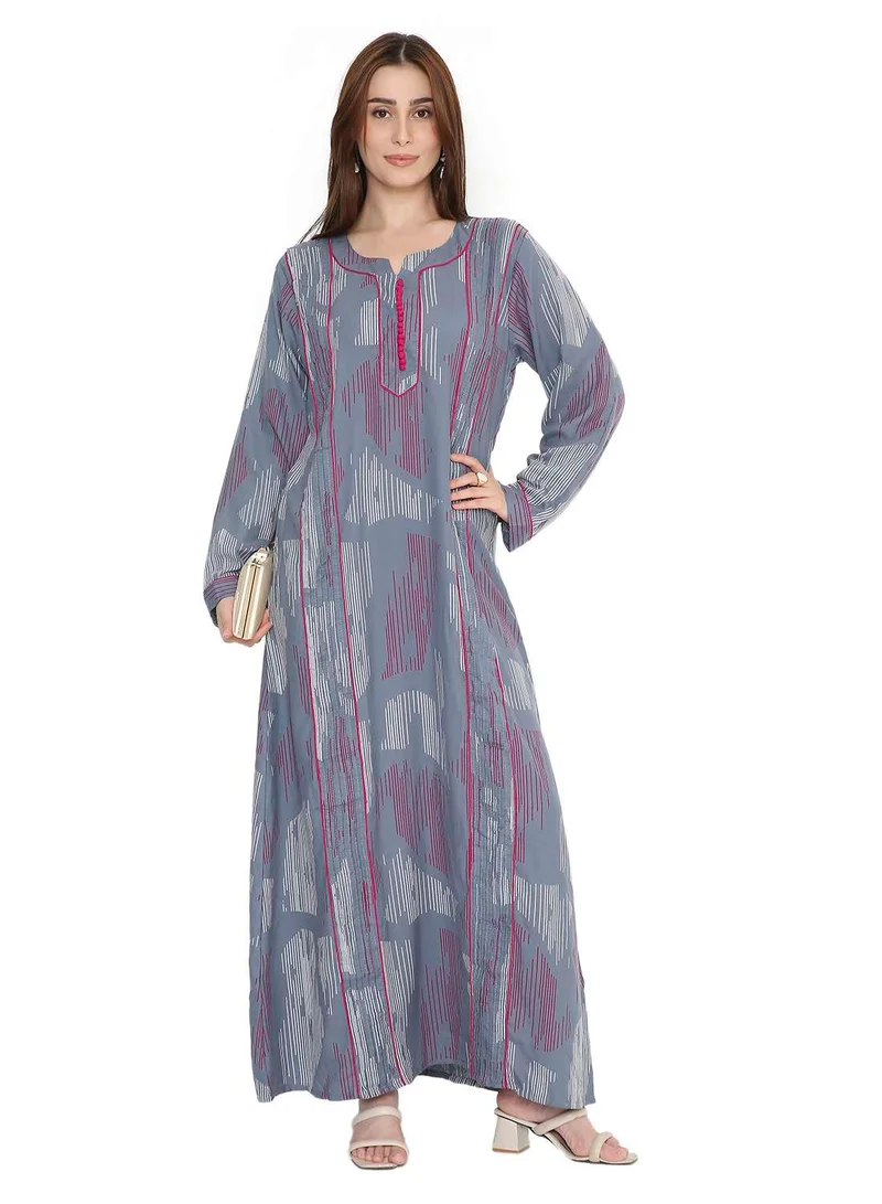 HANA & SARA NEW LONG SLEEVE ELEGANT LONG ARABIC KAFTAN JALABIYA DRESSES