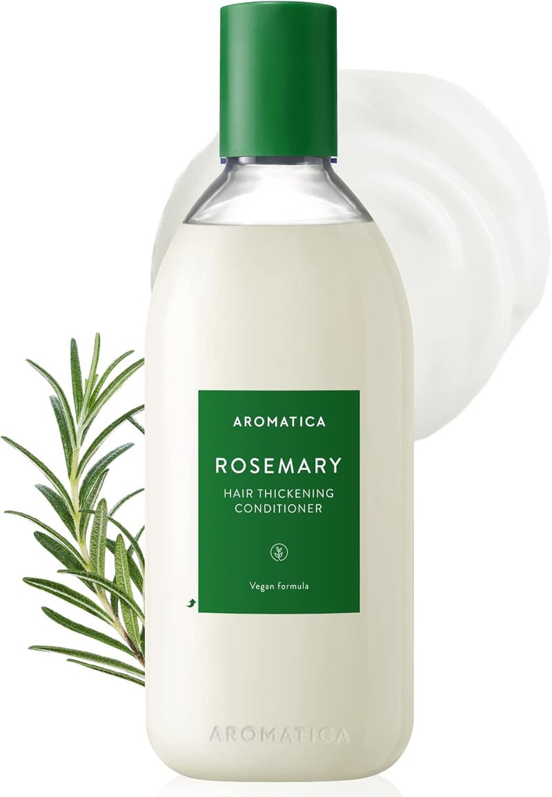 AROMATICA Rosemary Hair Thickening Conditioner 1353oz400ml Vegan Moisturizing Conditioner for Damaged and Dry Hair For Men and Women