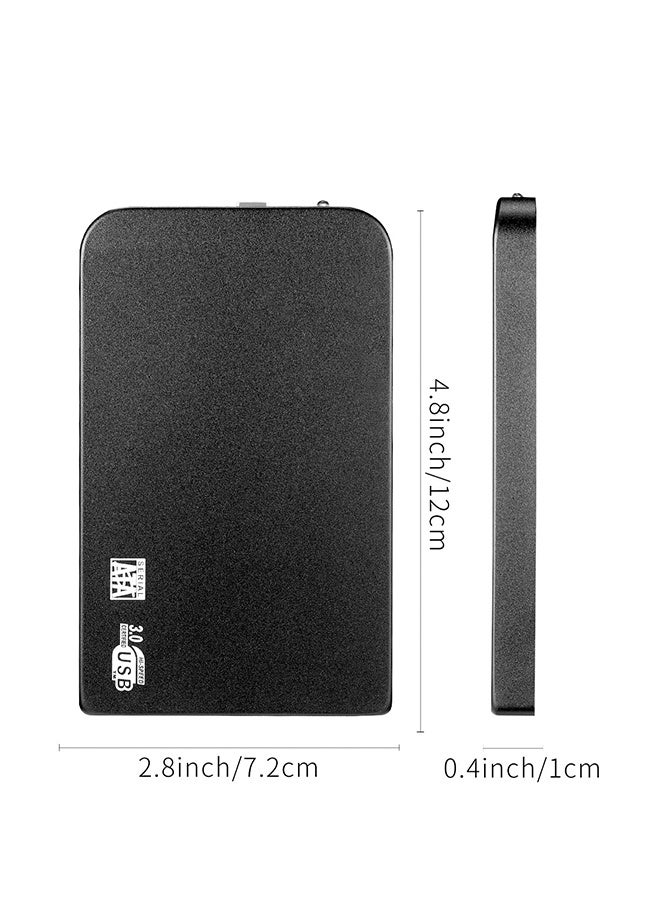 قرص صلب خارجي محمول بسعة 5 تيرابايت، USB 3.0 عالي السرعة، SATA، نقل بيانات فائق السرعة، توصيل وتشغيل فوري، متوافق مع Windows وMac OS وLinux، تصميم أسود نحيف لأجهزة الكمبيوتر واللابتوب والمكتبي - Image 3
