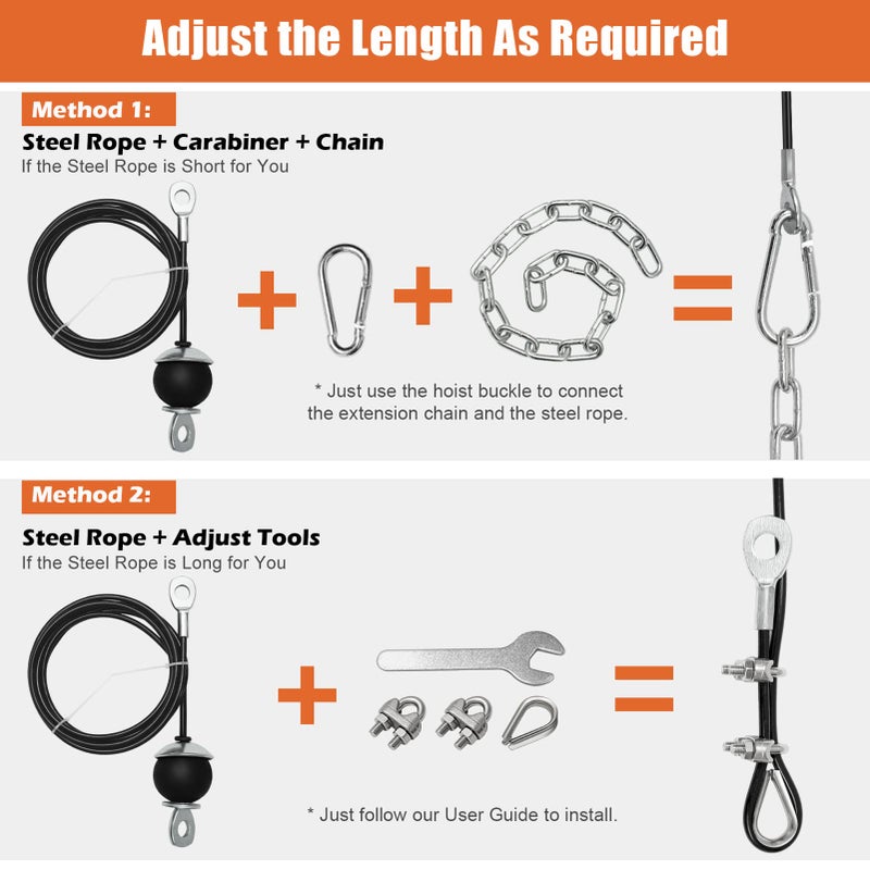 SERTT Weight Pulley System Gym, Pulley Pro Home Cable Pulley System gym for Lat Pull Down, Biceps Curl, Triceps, Shoulders, Back, Forearm Workout, DIY Weight Cable Pulley Attachments for Gym Equipment - Image 4
