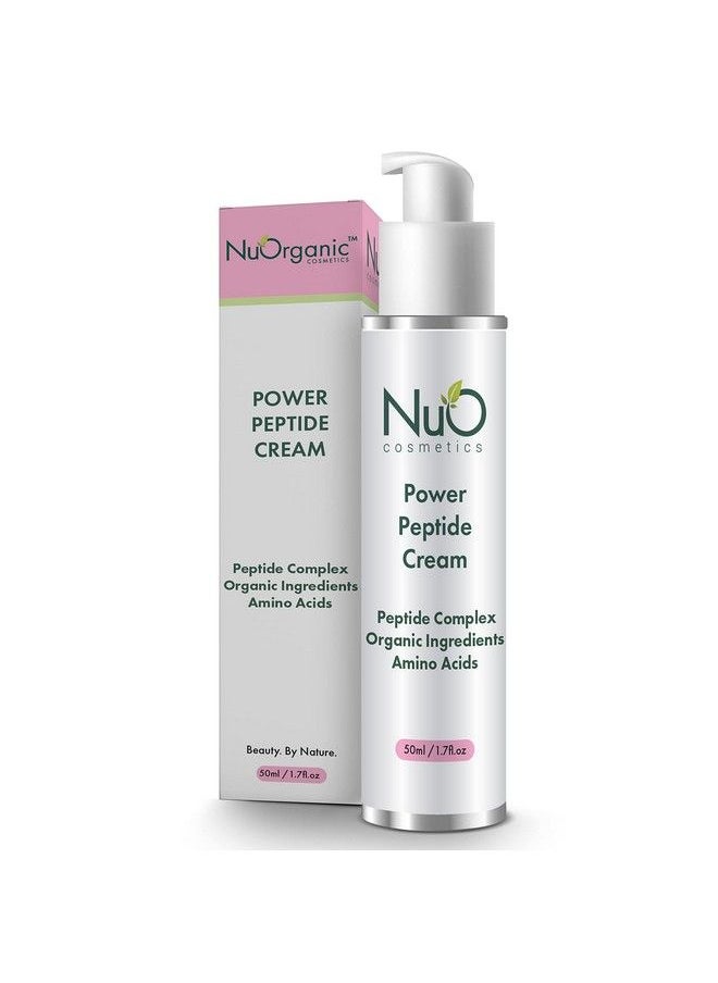 NuOrganic Cosmetics - Nuorganic Peptide Face Cream With Green Tea & Gotu Kola Anti Aging Skin Firming Moisturizer For Face & Neck Cruelty Free & Vegan (1.7 Fl.Oz) - Image 1