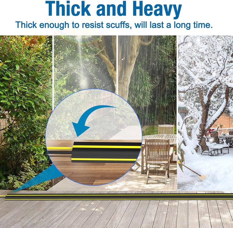 Eapele 10 ft Floor Cable Cover Protector, Heavy Duty PVC Duct Easy to Unroll, Prevent Trip Hazard for Outdoor Settings (2pcs) - Image 5