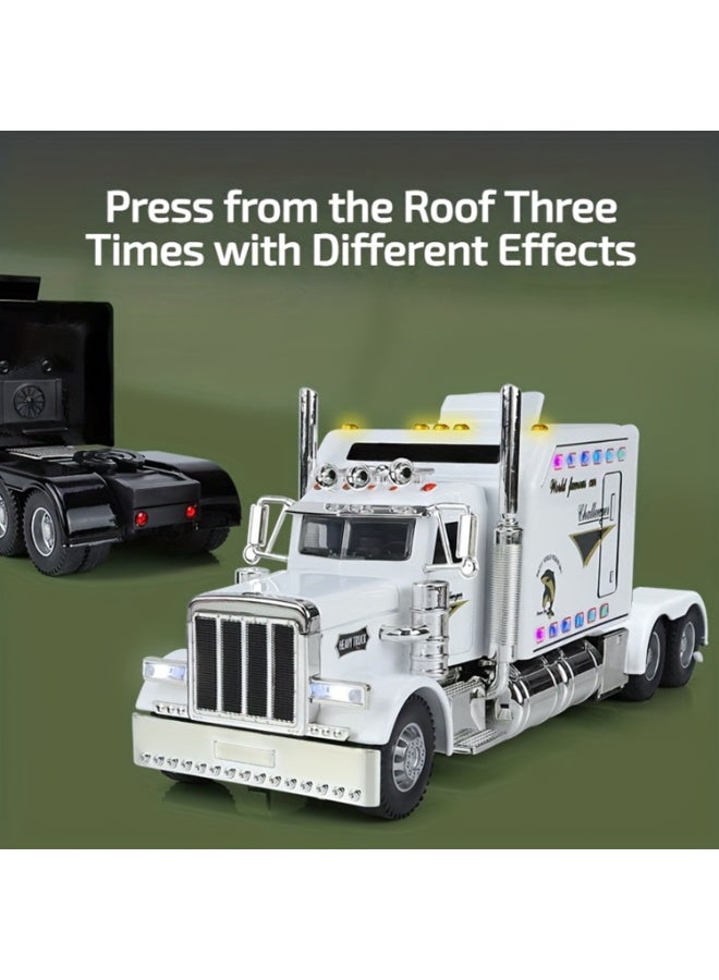 1/24 Scale Die-Cast Metal Truck Model Toy – Pull-Back Action With Lights & Sound – An Excellent Gift For Boys - Image 1