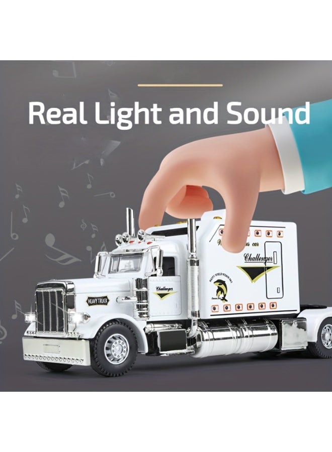 1/24 Scale Die-Cast Metal Truck Model Toy – Pull-Back Action With Lights & Sound – An Excellent Gift For Boys - Image 3