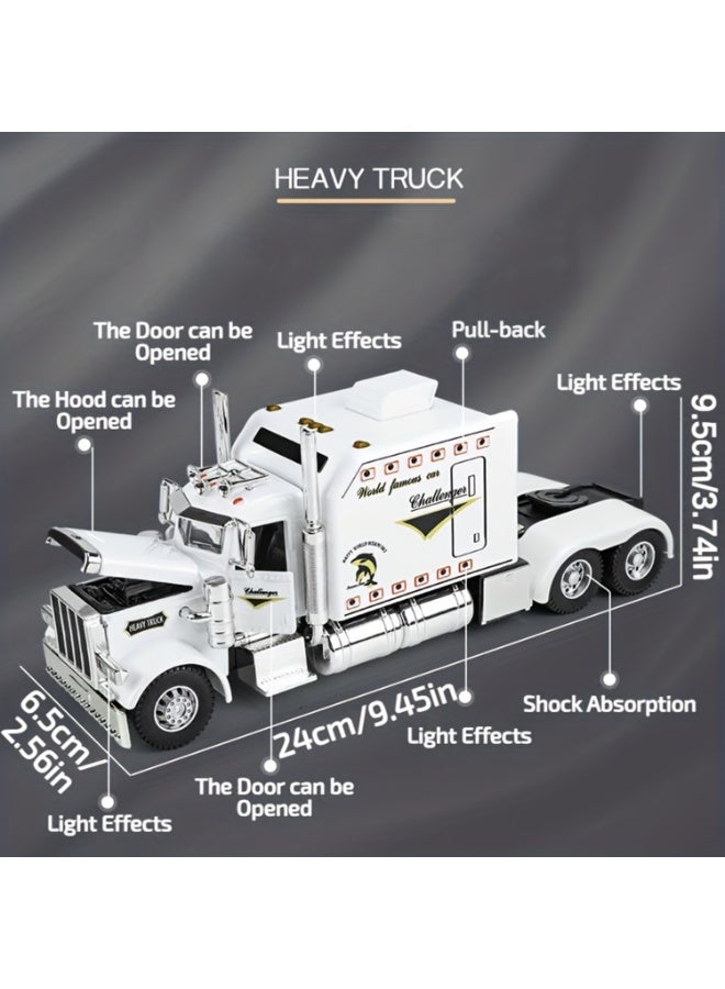 1/24 Scale Die-Cast Metal Truck Model Toy – Pull-Back Action With Lights & Sound – An Excellent Gift For Boys - Image 5