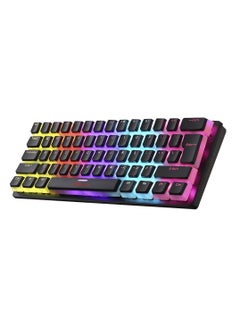 لوحة مفاتيح الألعاب الميكانيكية GK985P 60% Pudding - مفاتيح زرقاء - إضاءة LED قوس قزح