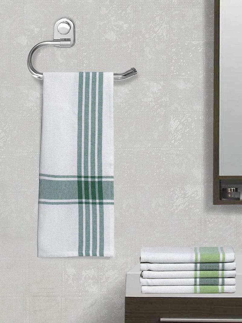 Arrabi Multi Stripes Handwoven Cotton Hand Towel (Set of 6) | ARHT-1014-1017-x6 - Image 1