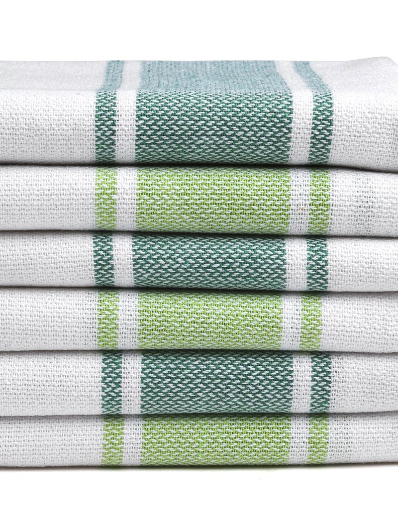 Arrabi Multi Stripes Handwoven Cotton Hand Towel (Set of 6) | ARHT-1014-1017-x6 - Image 2