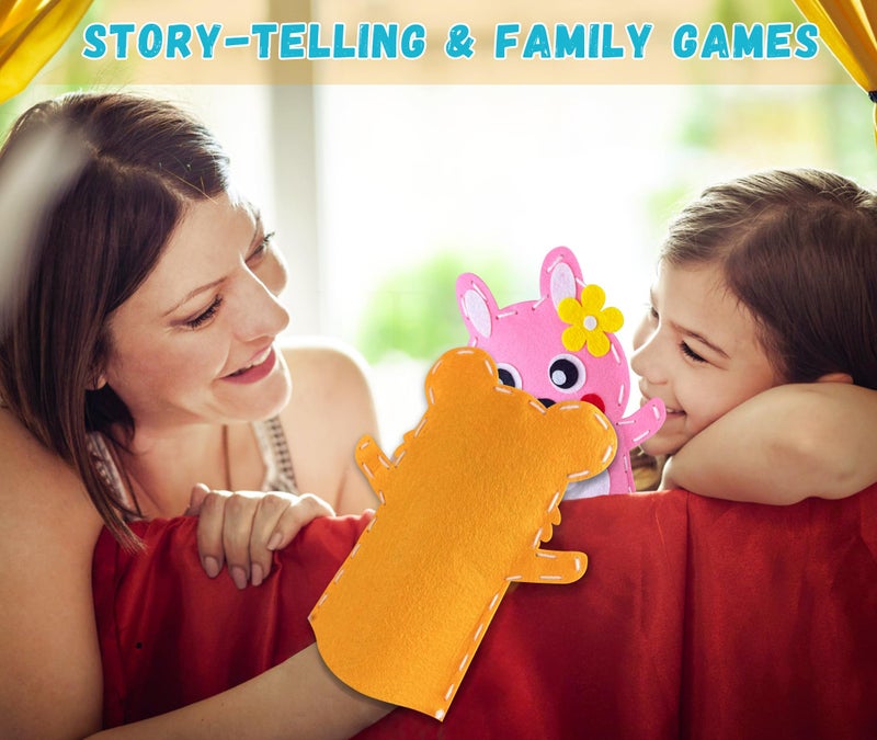 Creatoy Animal Hand Puppet Crafts Kit for Kids 8pcs Sewing Kits for Girls 4-9 Felt DIY Sewing Projects Toddler Activities Story Telling Pretend Play Party Favors Toys - Image 5