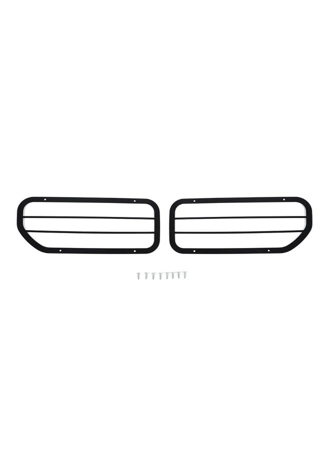 Generic Car Rear Tail Light Cover Trim Metal Tail Lamp Guard Cover for Suzuki Jimny 2019-2023 Accessories, 2pcs(Black)  - Image 3
