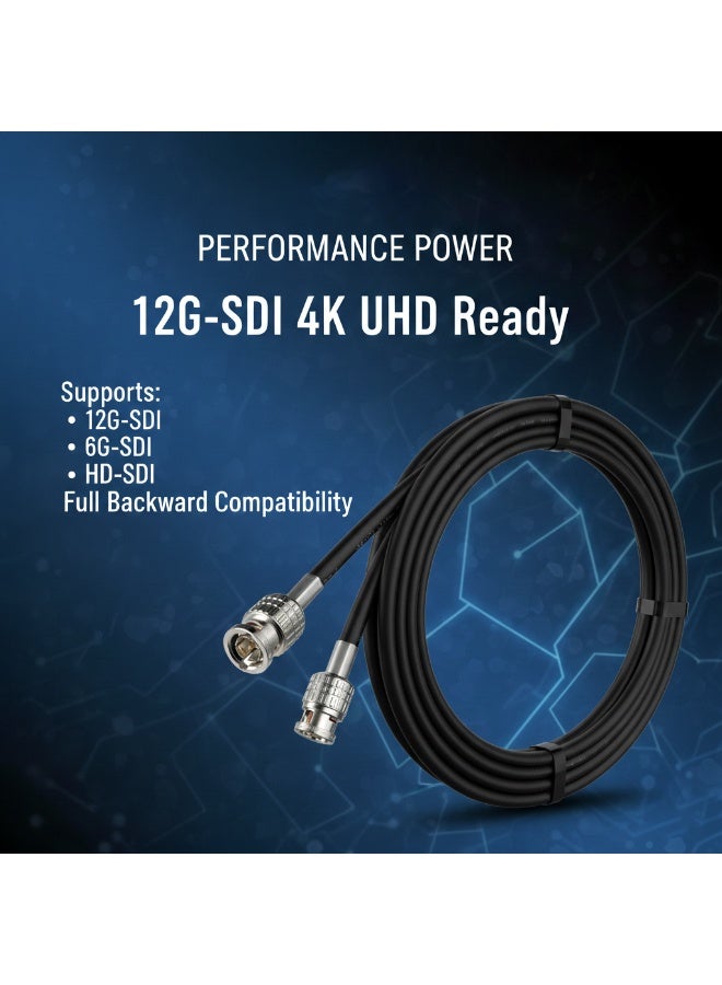 Xria 12G-SDI 4K Broadcast Video Cable 50m (164ft) – Canare BNC to BNC 75Ω Professional SDI Coaxial Cable for Cameras, Switchers & Studio Equipment - Image 5