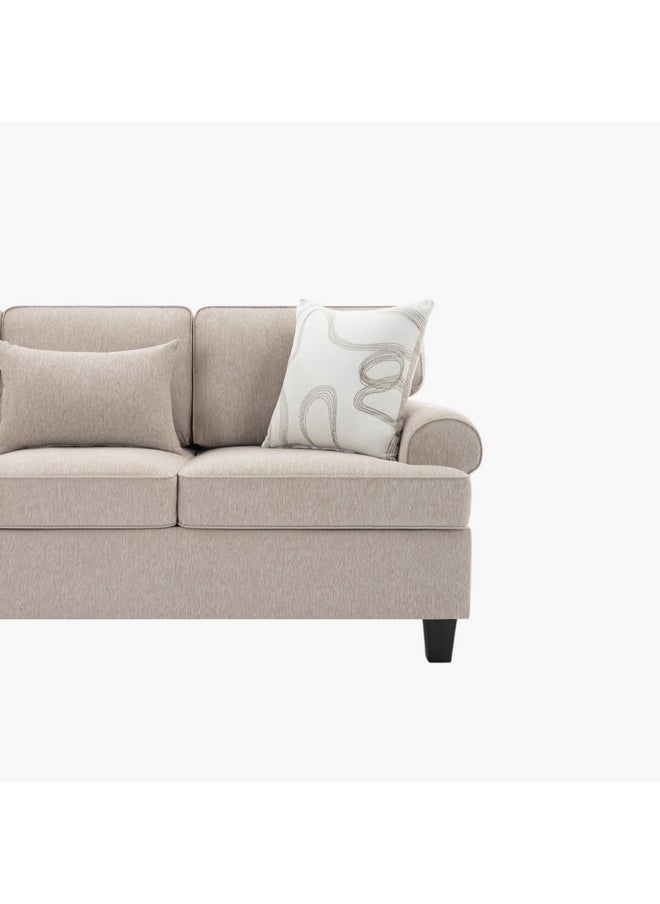 Home Box - Manhattan Cambridge NXT 3-Seater Fabric Sofa with 3 Throw Cushions 100 x 90 x 222 cm - Image 1