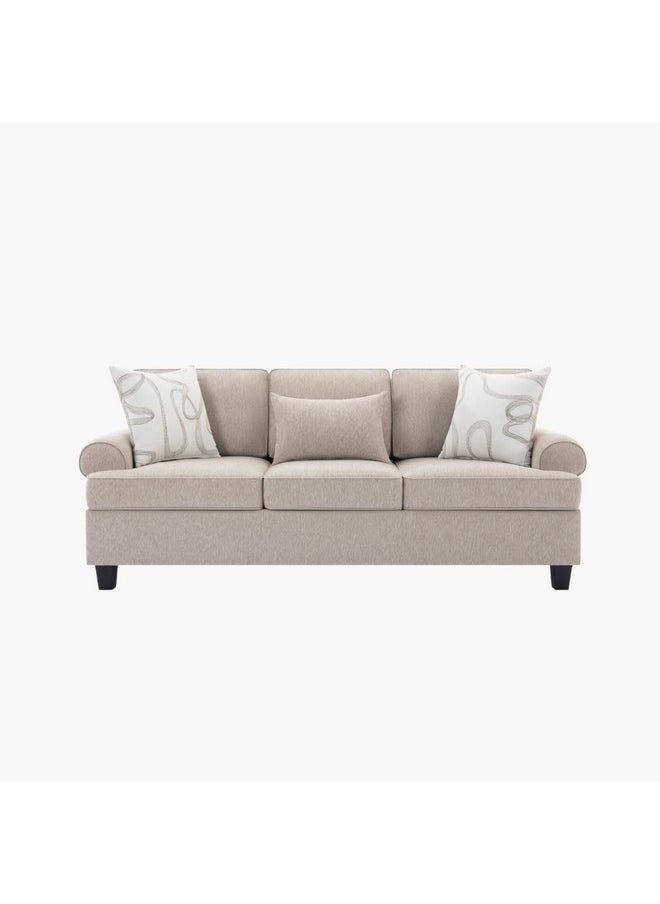 Home Box - Manhattan Cambridge NXT 3-Seater Fabric Sofa with 3 Throw Cushions 100 x 90 x 222 cm - Image 1