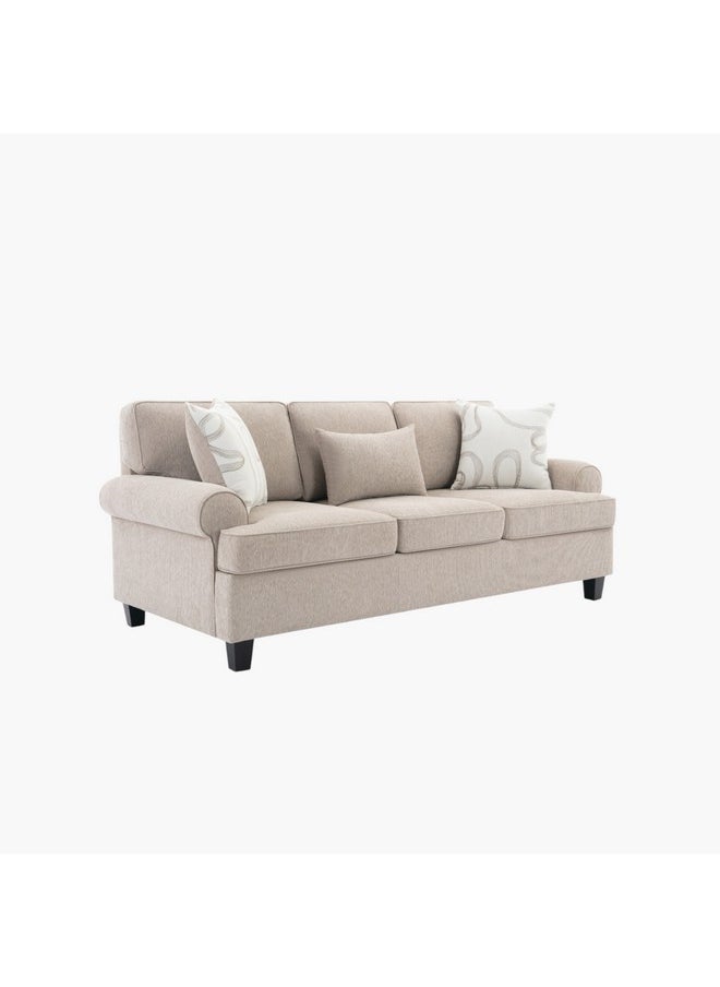 Home Box - Manhattan Cambridge NXT 3-Seater Fabric Sofa with 3 Throw Cushions 100 x 90 x 222 cm - Image 1