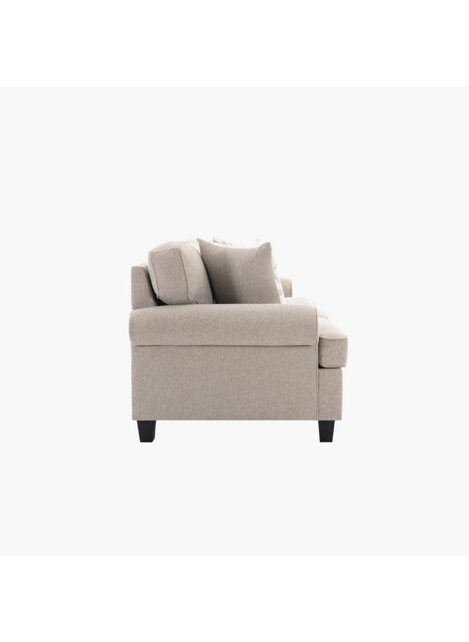 Home Box - Manhattan Cambridge NXT 3-Seater Fabric Sofa with 3 Throw Cushions 100 x 90 x 222 cm - Image 1
