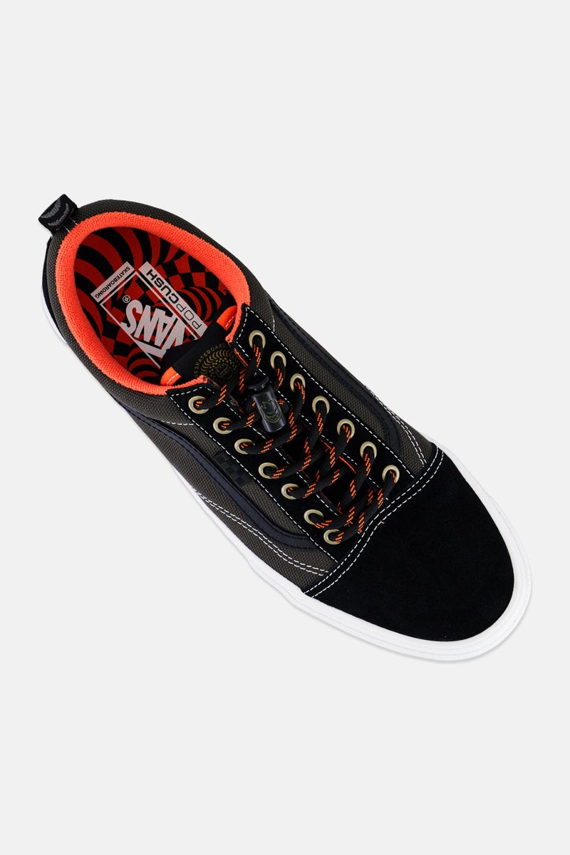 VANS Men Skate Old Skool Lace Up Skateboarding Shoes, Dark Olive - Image 4