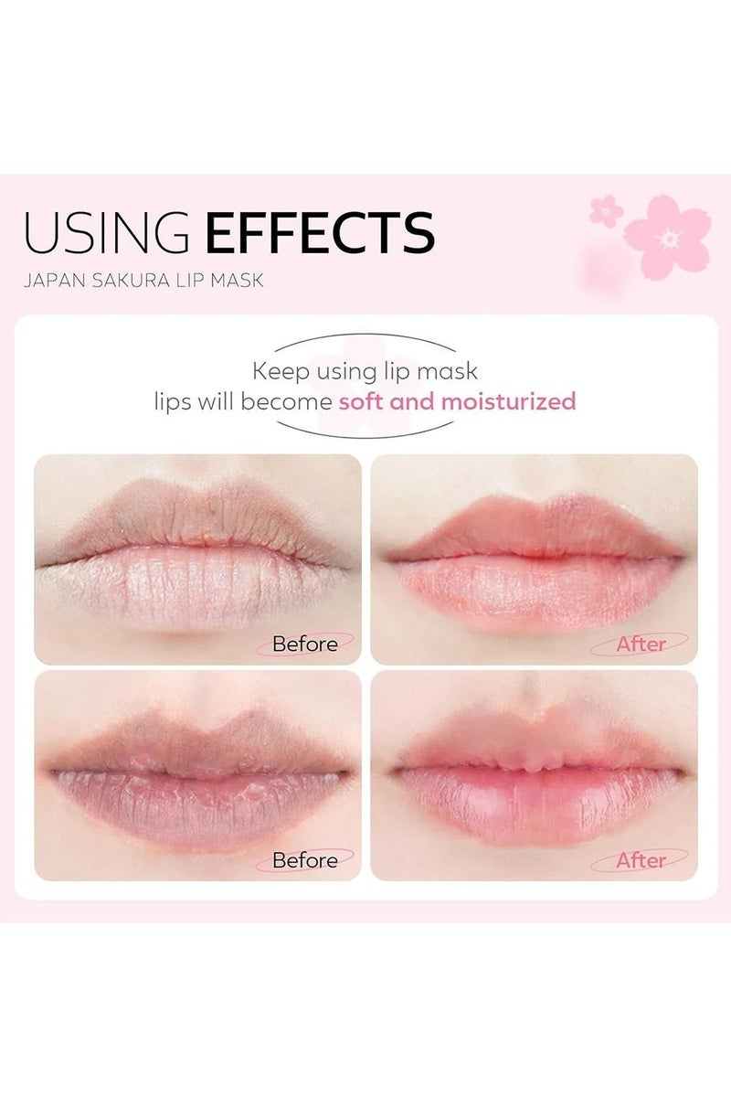 لايكو قناع شفاه ياباني بخلاصة زهرة الساكورا، والكولاجين، والعسل، والأعشاب، يغذي ويرطب وينعم الشفاه - 6 جرام * 5 قطع - Image 4
