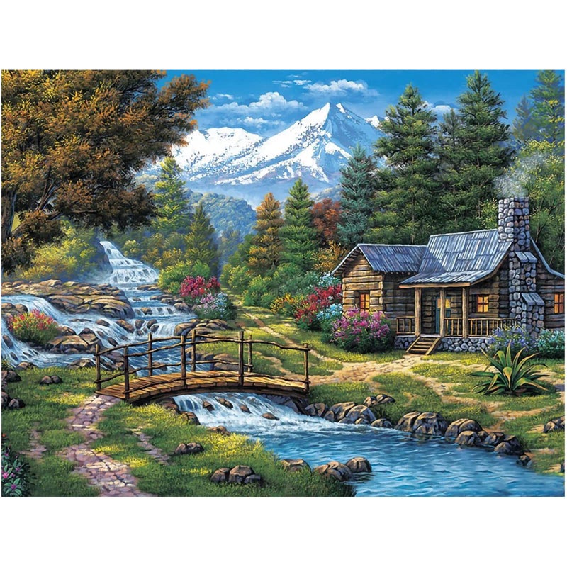 KTHOFCY 5D DIY Diamond Painting Kits for Adults Kids Scenery Full Drill Embroidery Cross Stitch Crystal Rhinestone Paintings Pictures Arts Wall Decor Painting Dots Kits 157X118 in