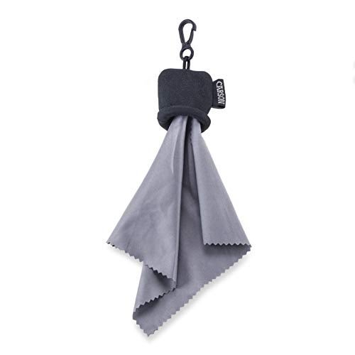 Carson Stuff-It Microfiber Lens Cloth Cleaning System For Eyeglasses, Smartphones, Tablets, Optics, Lenses, Cameras and More - Black (SN-40BKAM) - Image 1