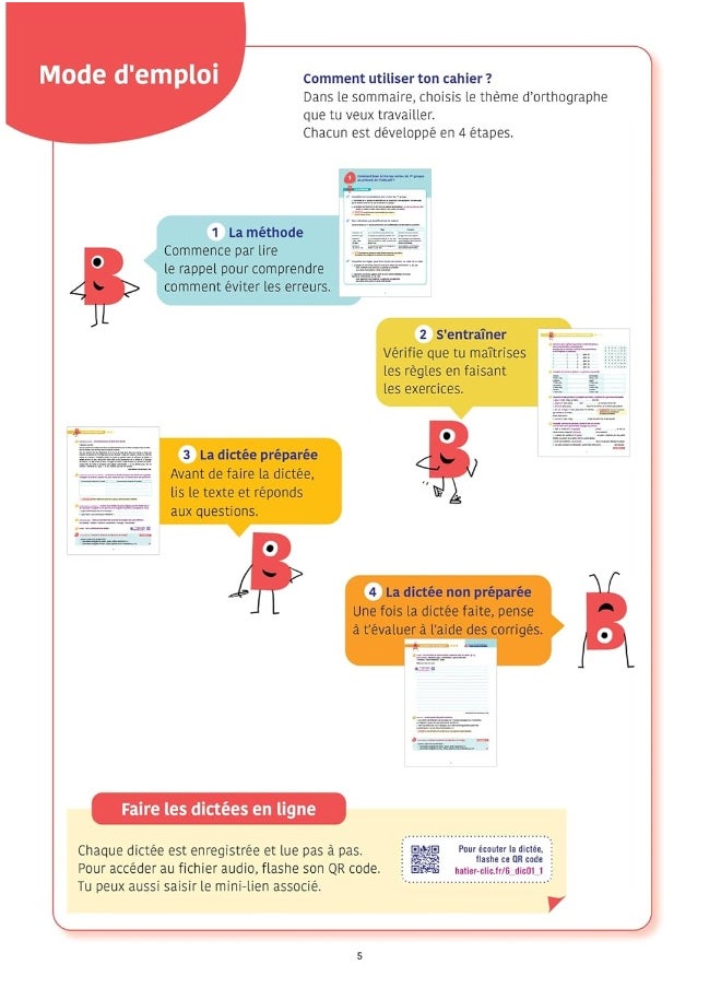 Bescherelle - Réussir ses dictées et progresser en: règles, exercices d'orthographe & dictées (audio)