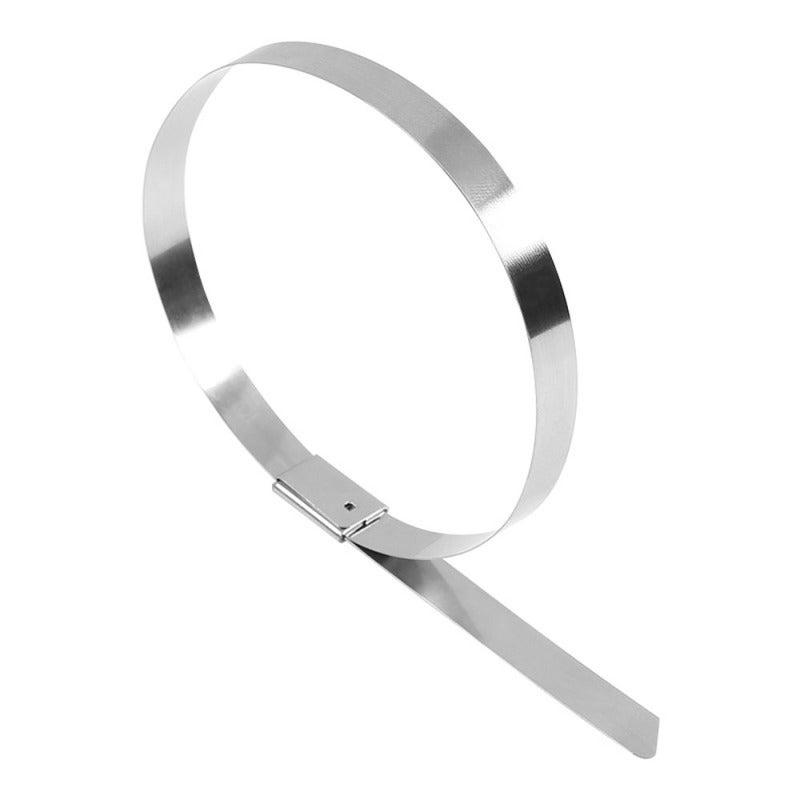 Self-Locking Banding Tie 7.9 X 400mm 304 Stainless Steel Corrosion Resistance - High Toughness Multi-Purpose Banding Tie for Open-Air Damp High Temperature Outdoor Scene - Image 4