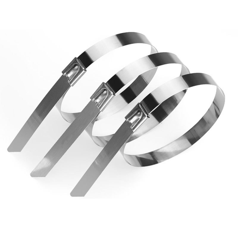 Self-Locking Banding Tie 7.9 X 400mm 304 Stainless Steel Corrosion Resistance - High Toughness Multi-Purpose Banding Tie for Open-Air Damp High Temperature Outdoor Scene - Image 3