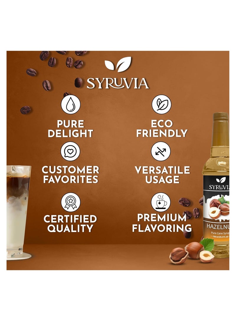 Syruvia Syruvia Hazelnut Syrup for Coffee 750 ml  Hazelnut Flavored Coffee Syrup  - Image 3